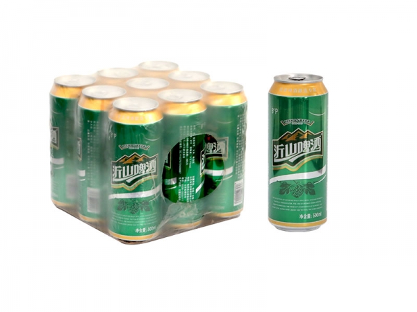 潍坊500ml 沂山啤酒绿罐 塑包